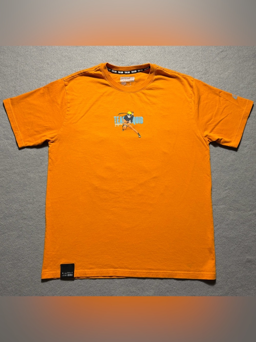 Team Liquid x Naruto Shippuden T-Shirt Men’s Large Orange Naruto Uzumaki Anime